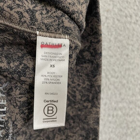 Athleta Salutation Stash Pocket II Textured 7/8 Tight, Coffee House XS #599741 - Picture 3 of 8